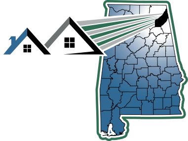 Map showing the location of Fort Payne in Alabama.